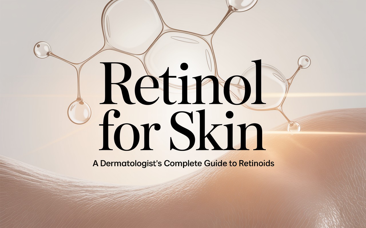 Retinol for skin — a dermatologist's complete guide to retinoids with molecular structure illustration