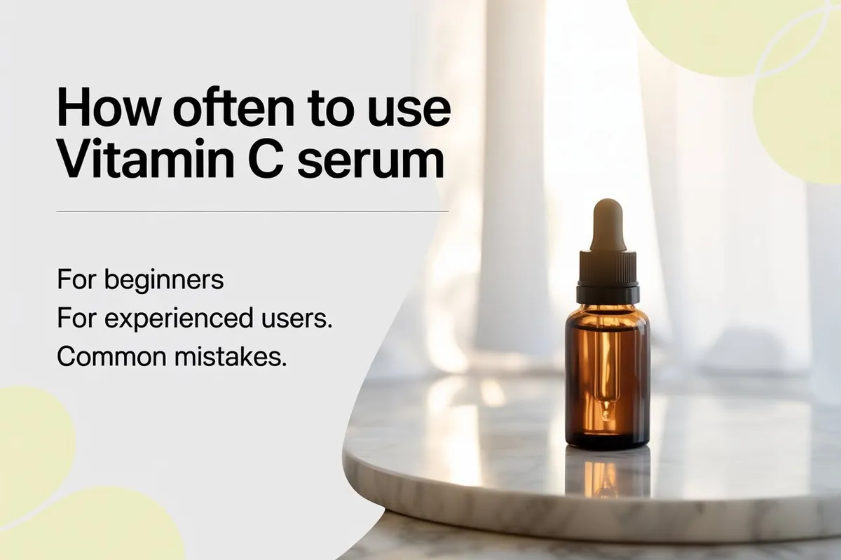 Comparison chart of vitamin C serum types — L-ascorbic acid, sodium ascorbyl phosphate, and magnesium ascorbyl phosphate for different skin types